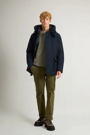 Woolrich Uomo Arctic Anorak in Ramar Cloth Blu