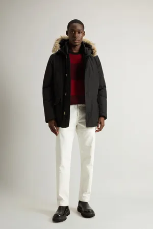 Woolrich Uomo Arctic Anorak in Ramar Cloth con pelliccia removibile Nero