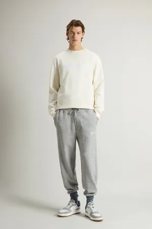 Woolrich Uomo Pantaloni in puro cotone mouliné felpato Grigio