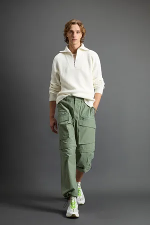 Woolrich Uomo Pantaloni 2 in 1 in misto cotone e nylon Ripstop Olmetex by Todd Snyder Verde
