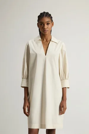 Woolrich Donna Vestito in popeline di puro cotone Beige