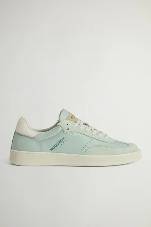 Woolrich Donna Sneakers Swing Court in pelle con dettagli in camoscio Verde