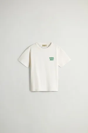 Woolrich T-shirt da bambino in puro cotone Bianco