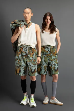 Woolrich Unisex Pantaloncini in nylon Ripstop Olmetex con motivo tie-dye by Todd Snyder Verde