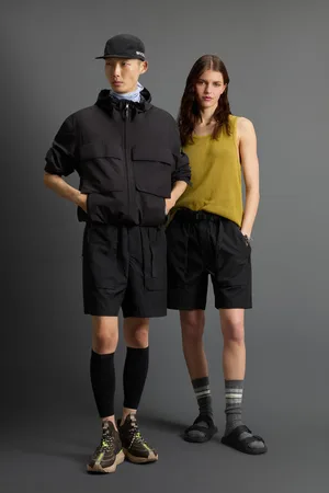 Woolrich Unisex Pantaloncini Trek in nylon Ripstop Olmetex by Todd Snyder Nero