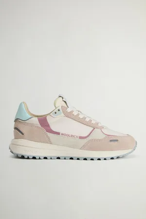 Woolrich Donna Sneakers Retro in nylon con dettagli in pelle e camoscio Multicolore