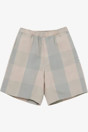 Woolrich Unisex Pantaloncini a quadri in puro cotone Beige