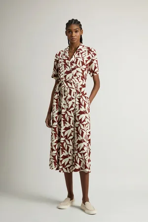 Woolrich Donna Vestito a portafoglio con motivo naturale Rosso