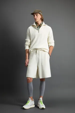 Woolrich Uomo Pantaloncini in puro cotone a coste by Todd Snyder Bianco
