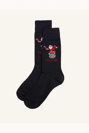 Yamamay Calze corte con Babbo Natale in maglia Hello Xmas
