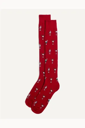 Yamamay Calze lunghe natalizie in maglia Hello Xmas