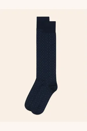 Yamamay Calze lunghe uomo blu pois azzurri e bianchi Daily