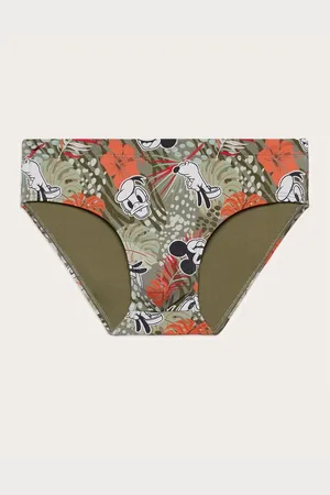 Yamamay Costume slip bambino verde con stampa Mickey Mouse