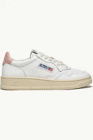Autry Sneakers Medalist Low Bianco e Rosa