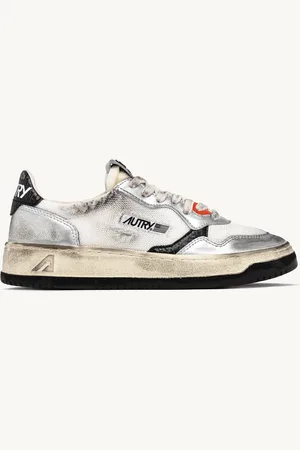 Autry SNEAKERS MEDALIST LOW SUPER VINTAGE IN MESH BIANCO