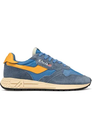 Autry Running Reelwind in nylon e camoscio azzurro/giallo