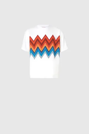Missoni T-shirt stampa micro zig zag