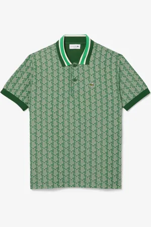 Lacoste Polo monogram verde