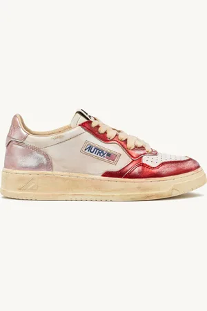 Autry SNEAKERS MEDALIST LOW SUPER VINTAGE ROSSO E PINK