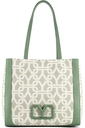 Y Not? ? Borsa Shopping Grace Logo VERDE da donna