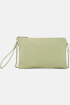Y Not? ? Borsa Clutch Happy In Pelle Sintetica VERDE Borsa Clutch da donna