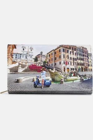Y Not? ? Portafogli Yes Bag Stampa Città VACANZA ROMANA Portafogli da donna