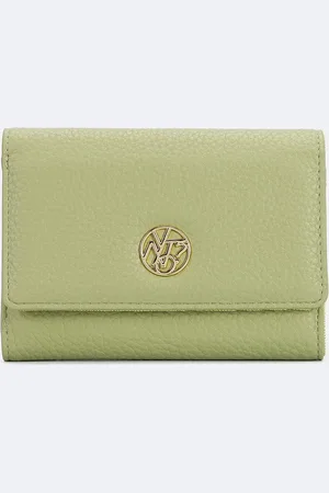 Y Not? ? Portafogli Happy In Pelle Sintetica VERDE Portafogli da donna