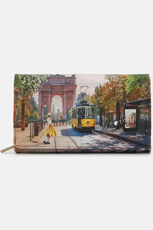 Y Not? ? Portafogli Yes Bag Stampa Città SPRING IN MILAN Portafogli da donna