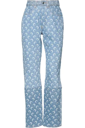 Marine Serre BOTTOMWEAR Pantaloni jeans