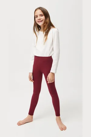YSABEL MORA Leggings basic da bambina bordeaux