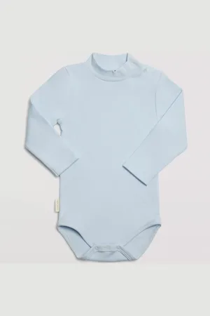YSABEL MORA Body basic per neonata con dolcevita azzurro