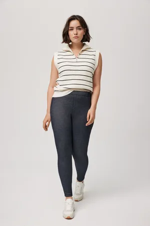 YSABEL MORA Leggings termici con tasche posteriori blu scuro