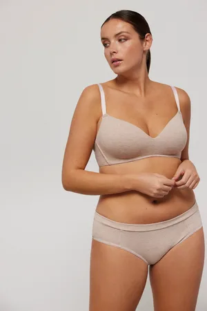 YSABEL MORA Reggiseno senza ferretto con imbottitura in cotone biologico per coppe C e D