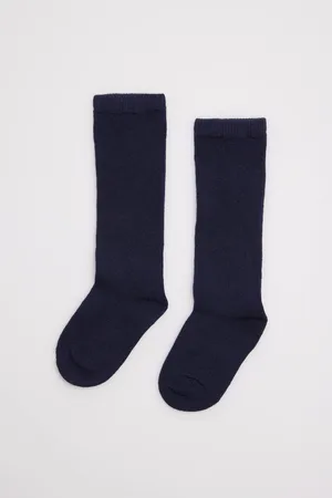 YSABEL MORA Calzini lunghi basic blu scuro per bambini