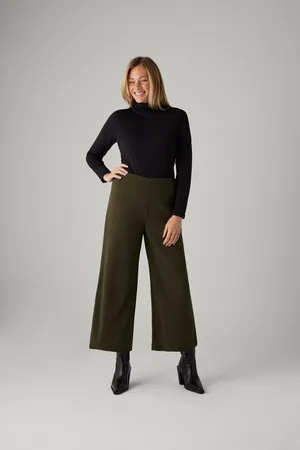 YSABEL MORA Pantaloni a gamba larga in crêpe di maglia