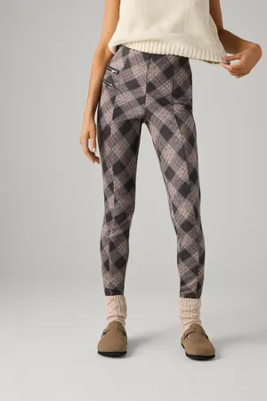 YSABEL MORA Pantaloni con stampa a quadri multicolor