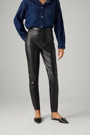 YSABEL MORA Pantaloni termici effetto pelle nera