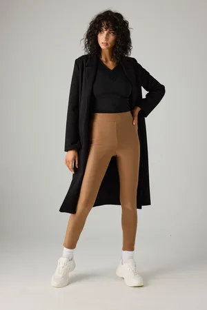 YSABEL MORA Leggings termici effetto pelle cammello