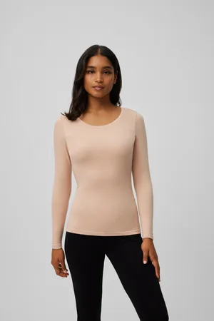 YSABEL MORA T-shirt termica color carne con controllo della temperatura a maniche lunghe