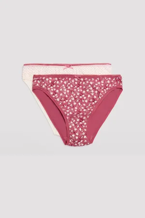 YSABEL MORA Confezione da 2 mini slip rosa con stampa floreale