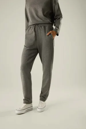 YSABEL MORA Pantaloni jogger sportivi grigi con tasche laterali