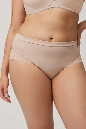 YSABEL MORA Mutandina alta con tulle color nude