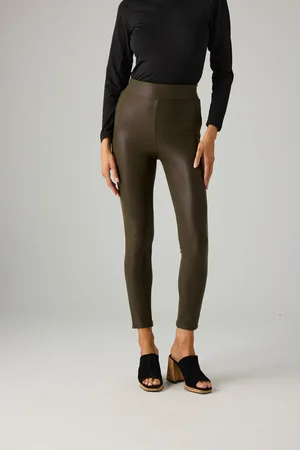 YSABEL MORA Leggings termici effetto pelle verde