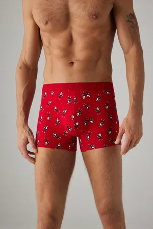 YSABEL MORA Boxer stampato con Babbo Natale
