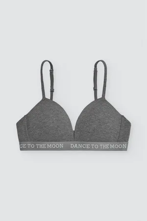 YSABEL MORA Reggiseno da bambino in cotone antracite elastico ampio