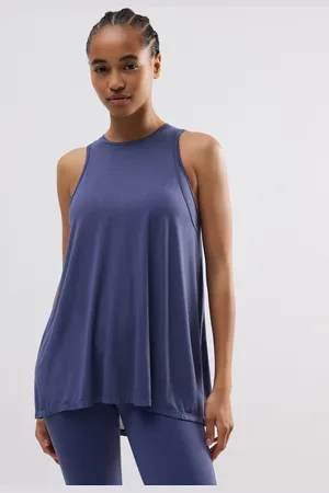 YSABEL MORA T-shirt sportiva senza maniche blu scuro