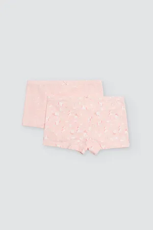 YSABEL MORA Confezione di 2 culotte da bambina in cotone stampato di colore