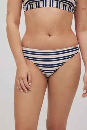 YSABEL MORA Slip bikini a righe blu scuro