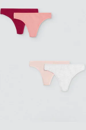YSABEL MORA Confezione da 4 infradito in cotone dai colori basic