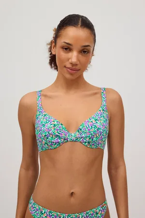 YSABEL MORA Top bikini classico con ferretto e stampa micropiqué
